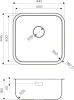 мойка кухонная omoikiri omi 44-u/if-in quadro нержавеющая сталь