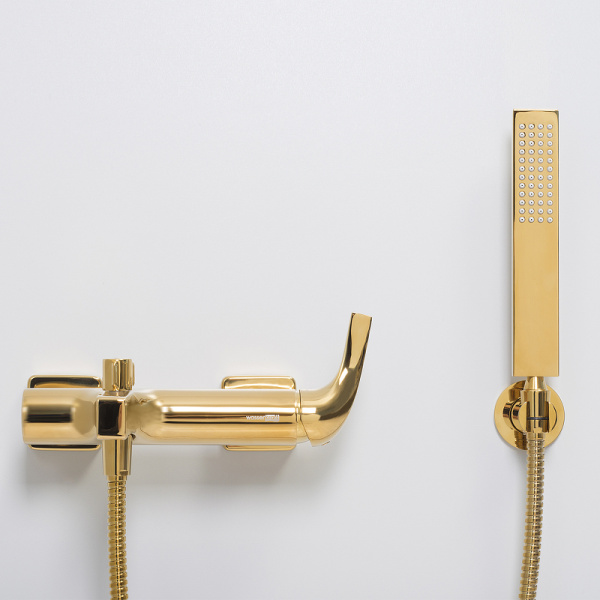 смеситель для ванны с душем wasserkraft sauer 7101 цвет золото