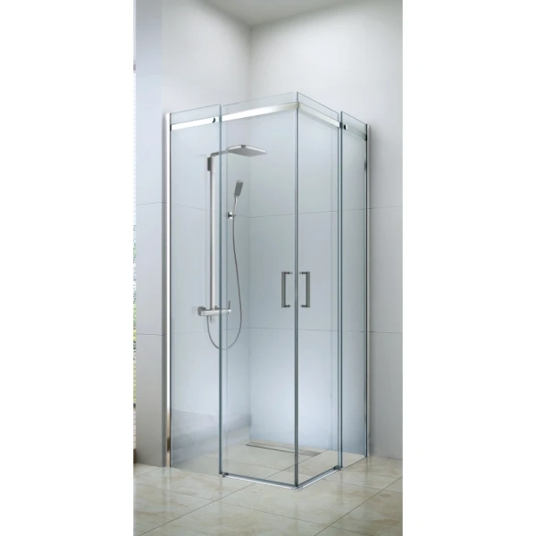 душевой уголок berges melita 100×100 061024 профиль хром, стекло прозрачное