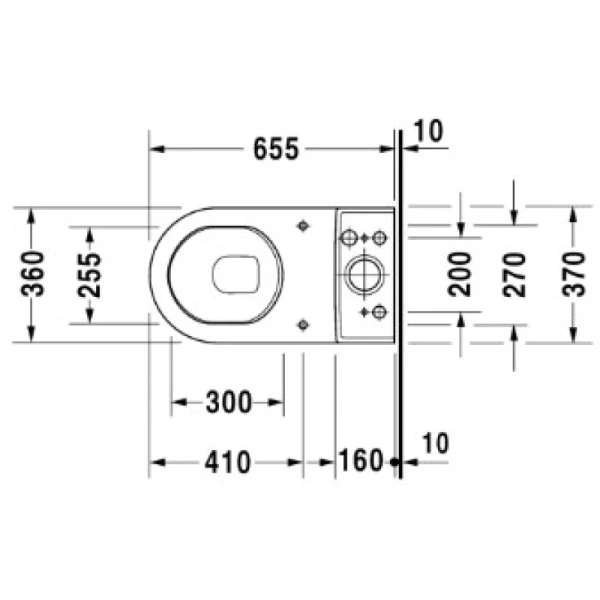 унитаз напольный duravit starck 3 0126090000