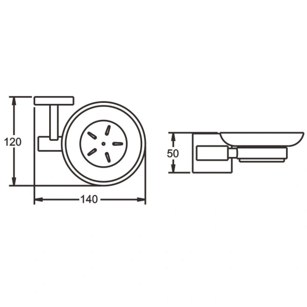 Мыльница Rose RG30H RG3003H золото, черный