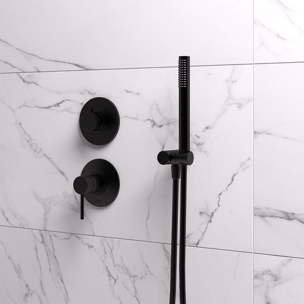 душевой гарнитур paini 53pz440ttas черный матовый