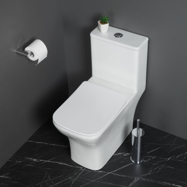 унитаз-моноблок belbagno neon bb8617cpr-mn/sc безободковый с сиденьем микролифт.