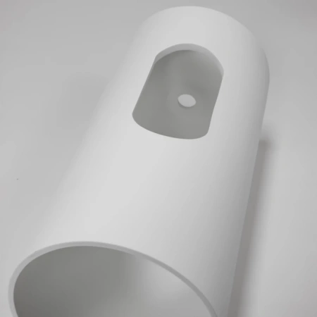 раковина abber stein as2516-h 40x40 см, напольная, белый матовый