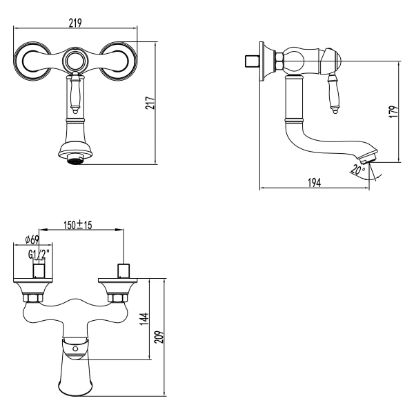 смеситель для кухни lemark villa lm4811b бронза