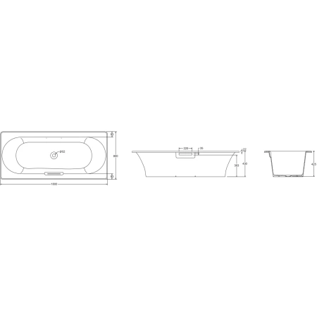 чугунная ванна jacob delafon volute e6d900-0 180x80 см, с антискользящим покрытием, цвет белый