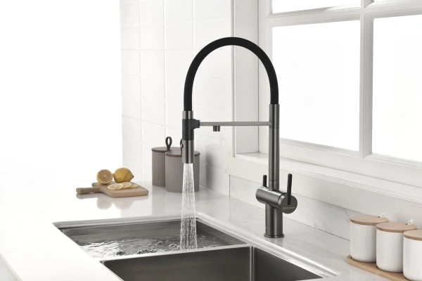 смеситель для кухни с подключением к фильтру paulmark gravity gr213888-gm