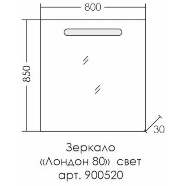 зеркало 80х85 см санта лондон 900520