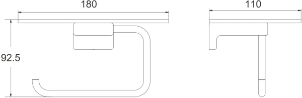 Держатель туалетной бумаги Rose RG1805C белый