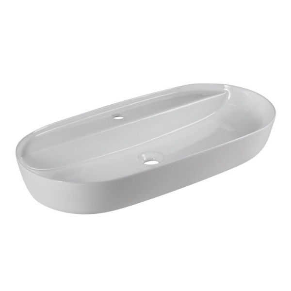 раковина накладная belbagno 82 см, bb1347, белая