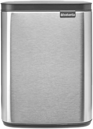 мусорное ведро brabantia bo 222962 7 л, матовая сталь