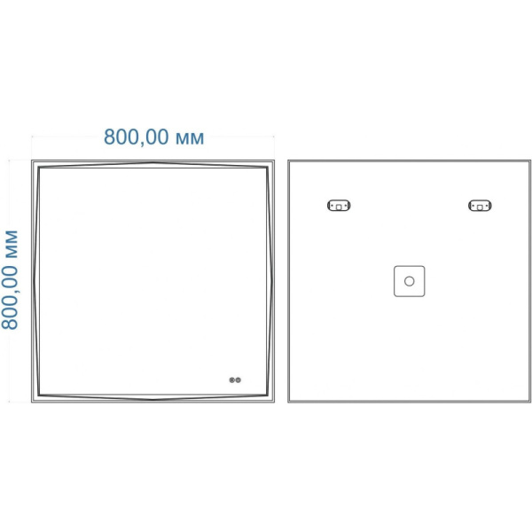 зеркало 80х80 см art&max firenze am-fir-800-800-ds-f-h