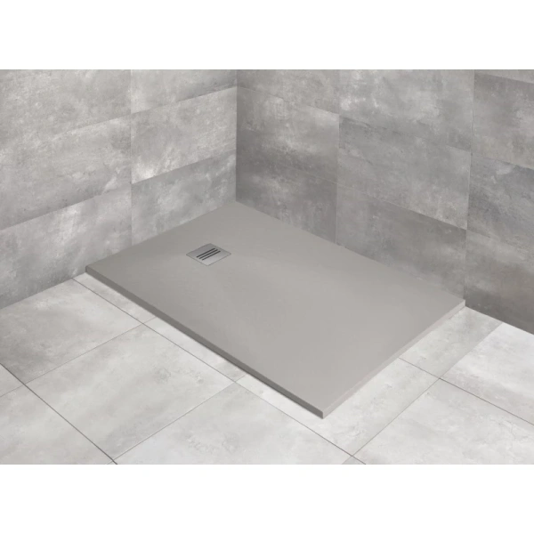 душевой поддон из литьевого мрамора 120×90 см radaway kyntos f cemento hkf12090-74