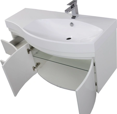 тумба под раковину aquanet опера 2-115 белая r, 00169654