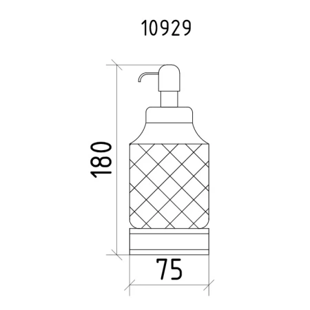 дозатор для мыла boheme royal cristal 10929-br бронза