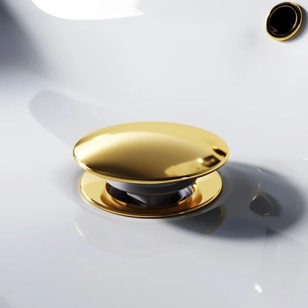 донный клапан am.pm f0700p99 для раковины, с переливом, золото