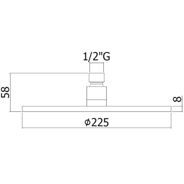 верхний душ paffoni master zsof074bo ø22.5 см, белый матовый