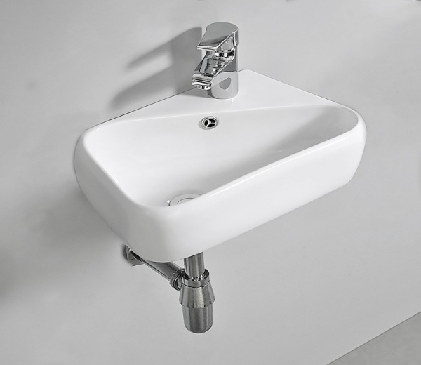 раковина ceramalux 9275l подвесная, 45x28 см, белая