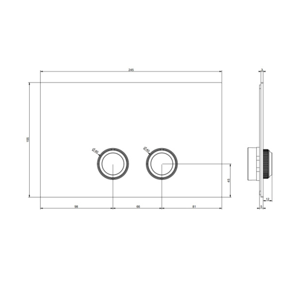 клавиша для инсталляции gessi venti20 54651#149 двойная, для инсталляций geberit sigma8 и sigma12, цвет: brushed brass pvd