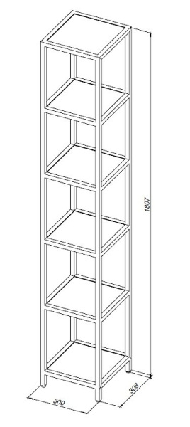 стеллаж allen brau liberty 30 1.33005.bb черный браш