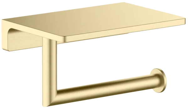 Держатель туалетной бумаги Timo Saona 13043/17 с полкой для телефона, золото