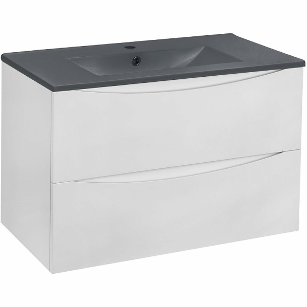 тумба под раковину vincea mia 75 vmc-2mc750gw подвесная g.white