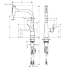 смеситель для кухни hansgrohe metris select m71 73822800, сталь