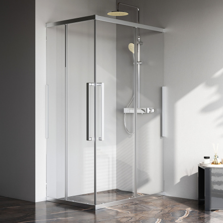 душевой уголок am.pm func 120×80 w84g-403-12080-mт профиль хром матовый, стекло прозрачное