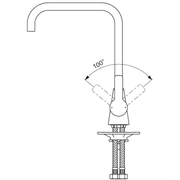 смеситель для кухонной мойки vidima уно ba242aa