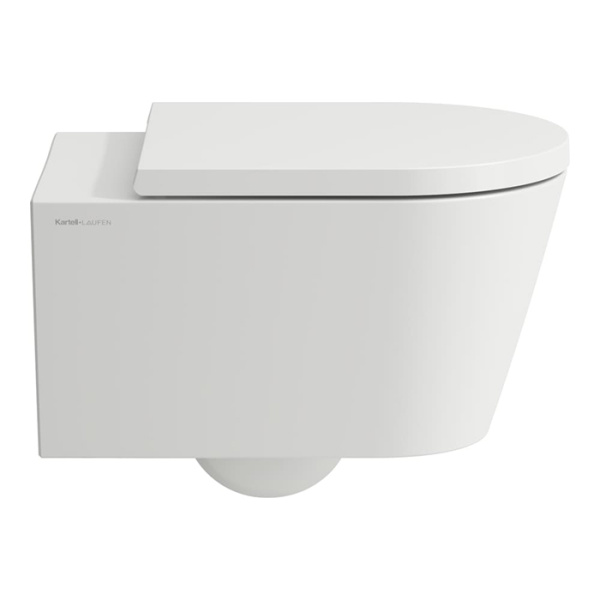laufen laufen kartell унитаз подвесной, 49x37x43см., безободковый, цвет: белый матовый