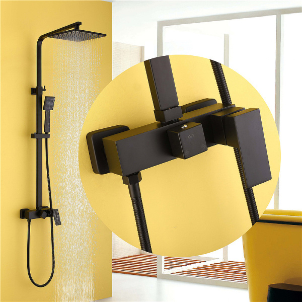 душевая система abber daheim af8220b черный матовый