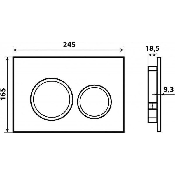 кнопка для инсталляции esbano krg-11mb esinkrg11mb черный матовый
