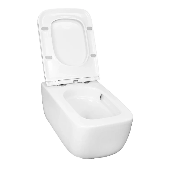 унитаз azario flavia az-0076-uq1 подвесной, безободковый, с сиденьем микролифт, слив "торнадо", 51.5x36x36 см, белый