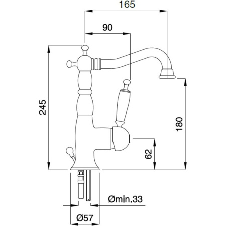 смеситель для раковины migliore oxford 19134 хром