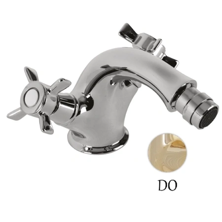 Смеситель Cezares Lord LORD-BS1-03/24 для биде, с донным клапаном, золото 24 карата