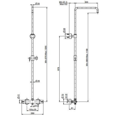 душевая стойка fima carlo frattini f4085scr, цвет хром
