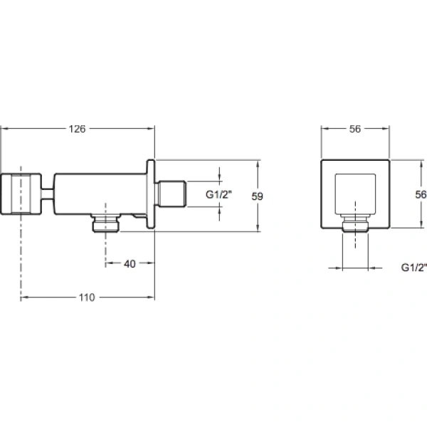 шланговое подключение jacob delafon e14791-cp, хром