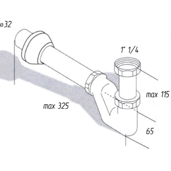 сифон для раковины/биде migliore ricambi ml.ric-10.100.cr