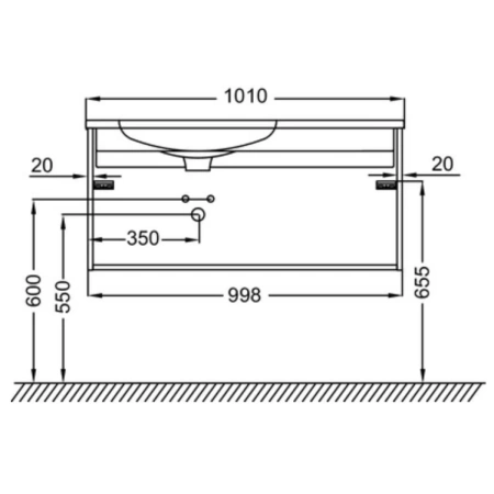 тумба под раковину jacob delafon madeleine 100 r eb2055-j51 белый матовый, правая