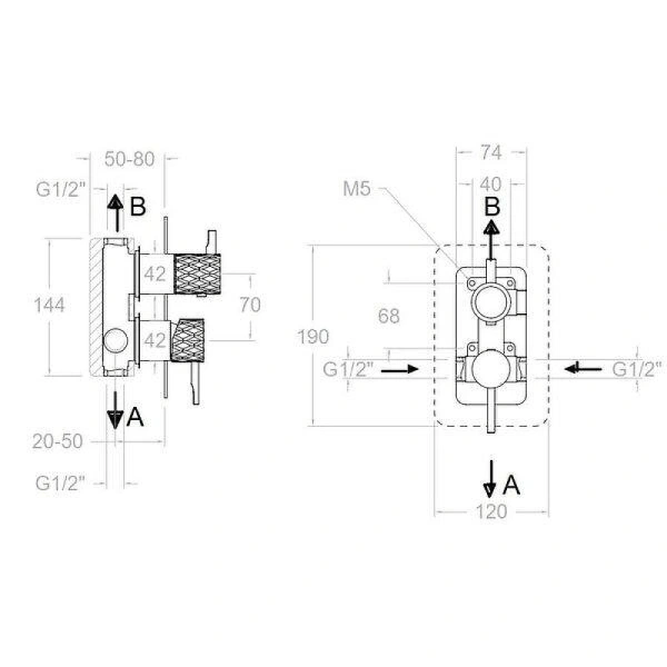 смеситель для душа ramonsoler odisea joya 591513scuc медь