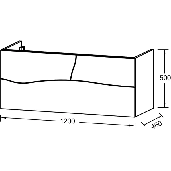 тумба под раковину jacob delafon sherwood 120 eb1834ru-p13 подвесная состаренный дуб