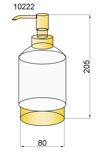 Дозатор для мыла Boheme 10222 Золото