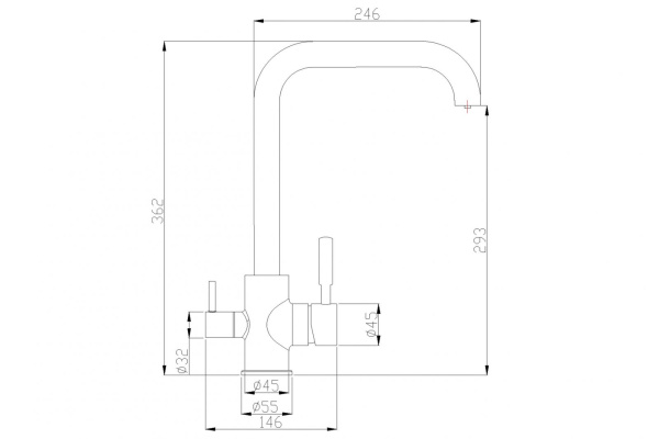 смеситель для кухни zorg steel hammer sh 715 black br