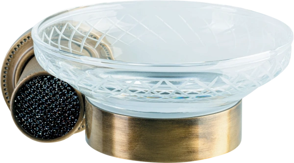 Мыльница Boheme Royal Cristal Black Br подвесная, бронза