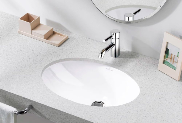 раковина встраиваемая villeroy&boch loop & friends 57 см, 4a5400r1, ceramicplus, цвет альпийский белый