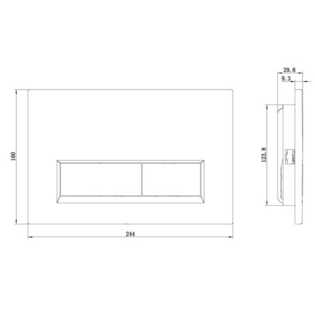кнопка смыва для унитаза kludi unifix 32pp0105 абс-пластик, цвет хром