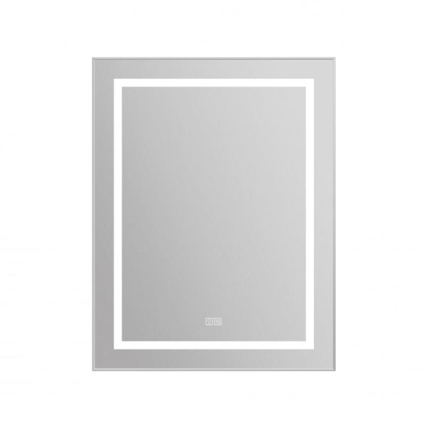 зеркало belbagno kraft 70 spc-kraft-700-800-led-tch-warm-nero с подсветкой черное с сенсорным выключателем и подогревом