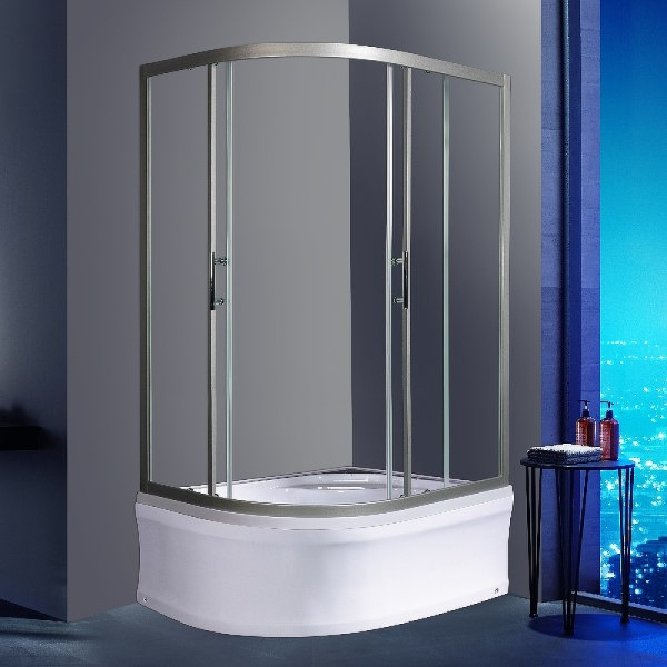 душевой уголок weltwasser ww500 с 120×90 10000004109 профиль хром матовый, стекло прозрачное