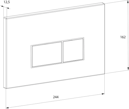 клавиша для инсталляции d&k rhein db1499001 хром
