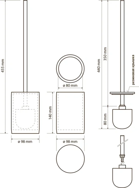 Ёршик для унитаза Bemeta Gamma 145613320 Ёршик для унитаза Bemeta Gamma 145613320